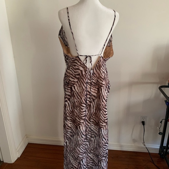 Zebra Print Midi Cocktail Dress - Picture 2 of 6